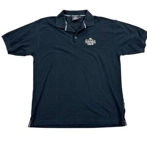 Guinness Dublin Polo Shirt Men's XL Black Official Merchandise Embroidered Logo